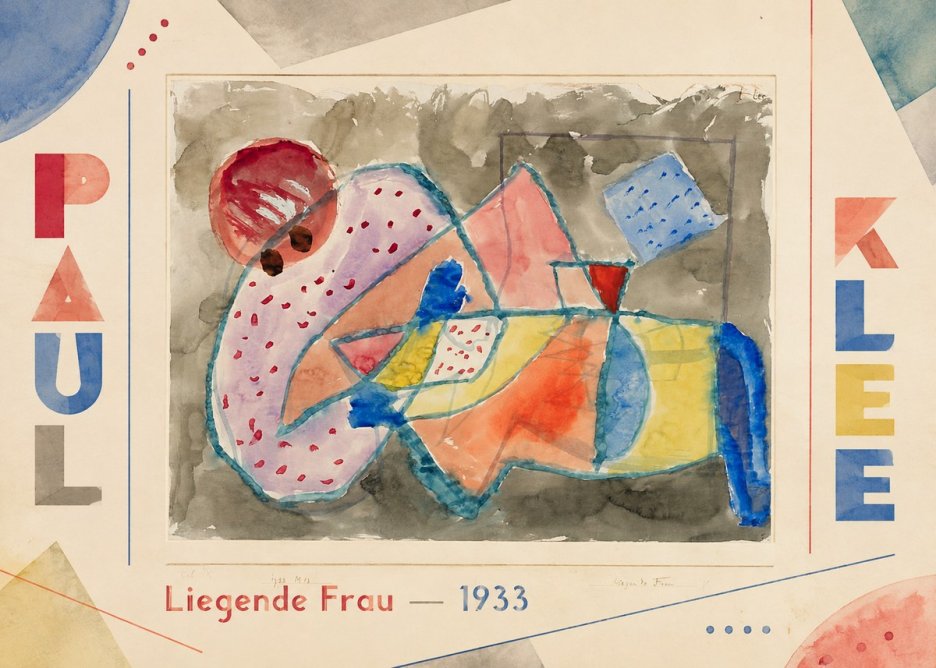 Paul Klee Liegende Frau - 1933 No6 - Plakát