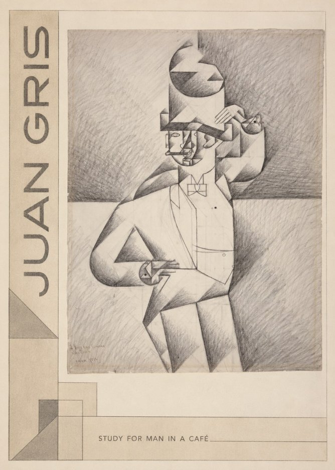 Juan Gris Study for Man in a Café No2 - Plakát