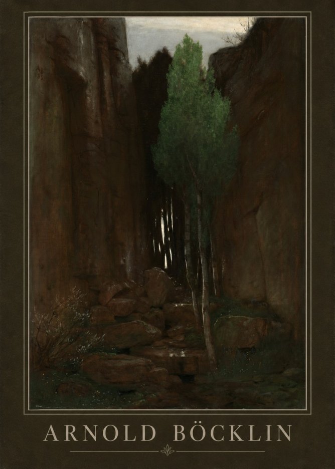 Arnold Böcklin Sacred Grove II No1 - Plakát