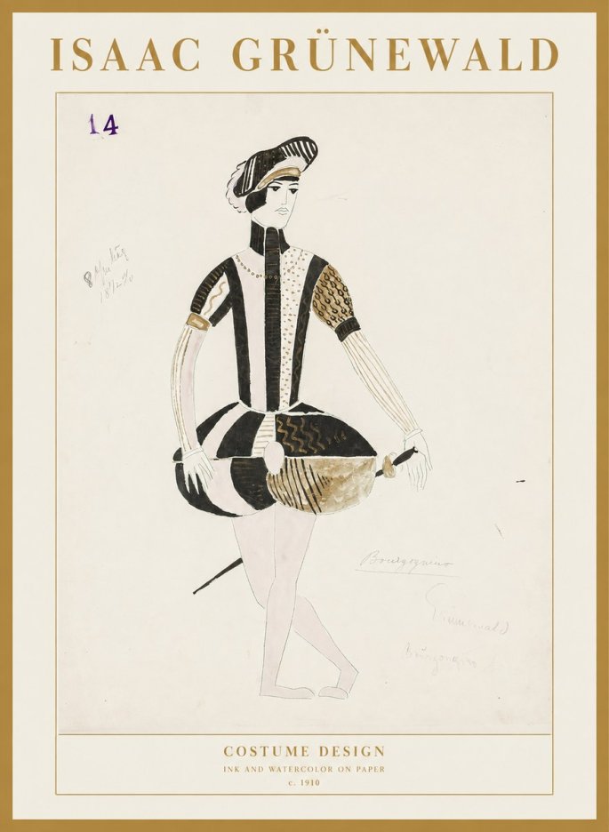 Isaac Grünewald Costume Design IX No1 - Plakát