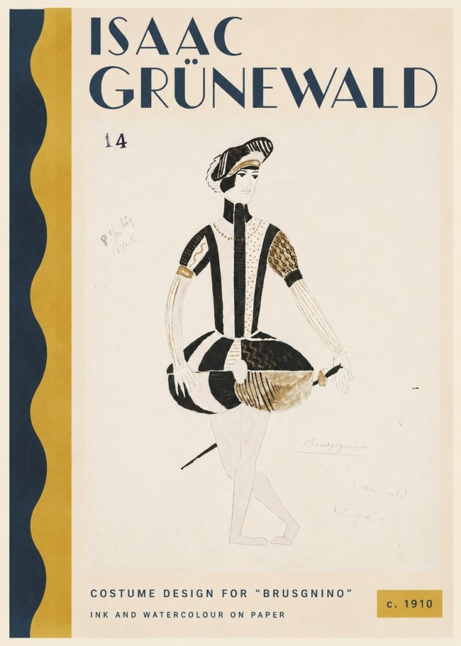 Isaac Grünewald Costume Design IX No3 - Plakát