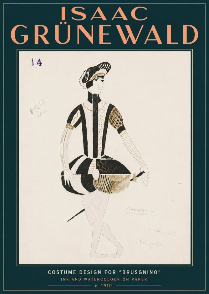 Isaac Grünewald Costume Design IX No5 - Plakát