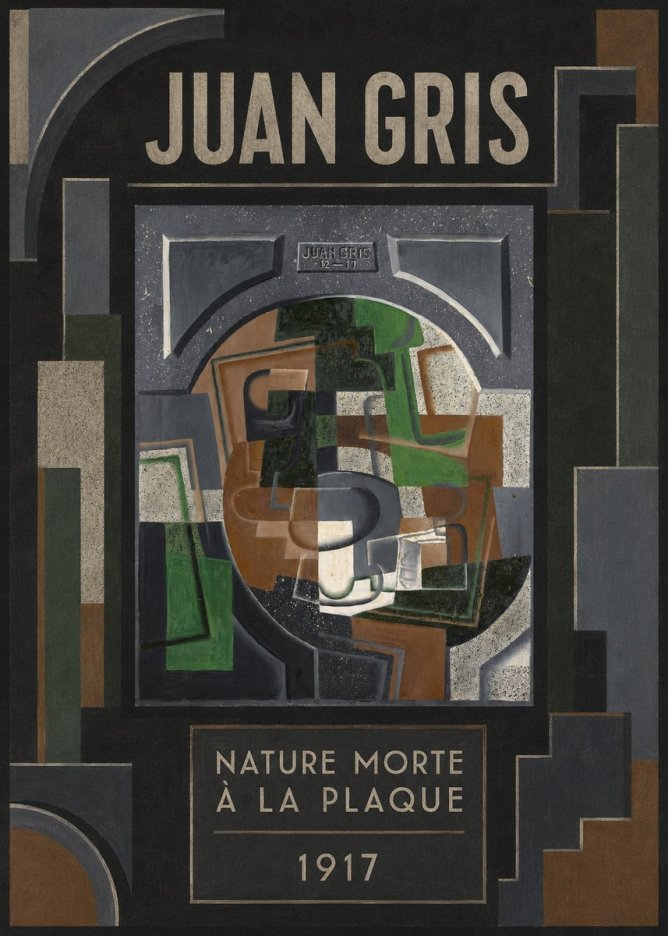 Juan Gris Nature Morte À La Plaque No4 - Plakát