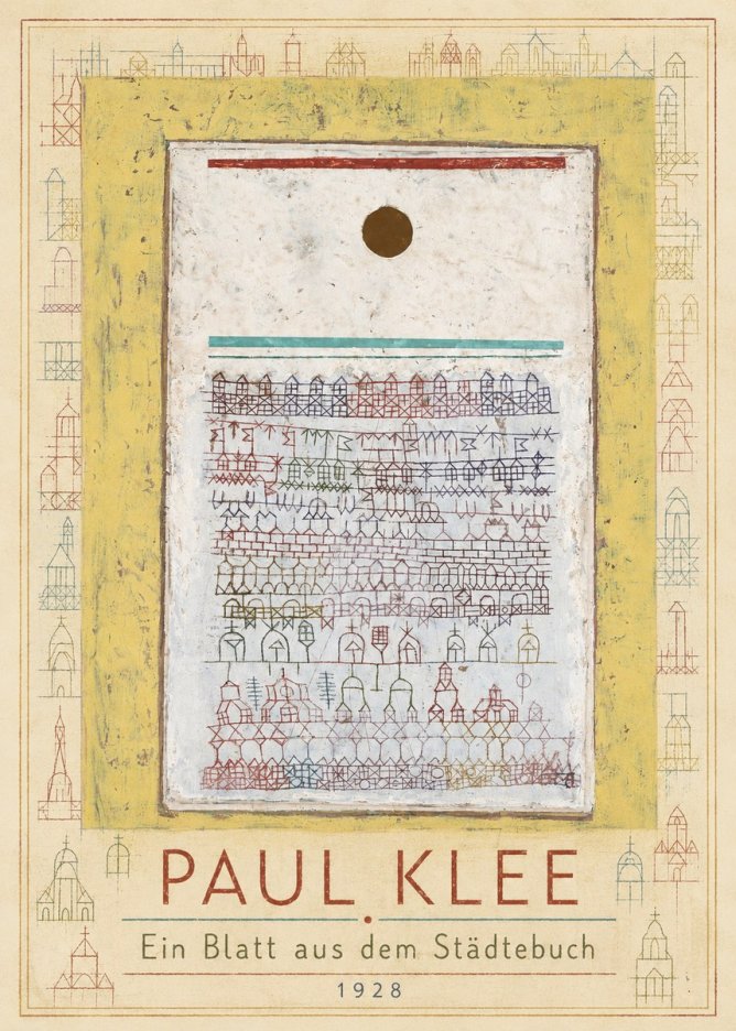 Paul Klee Ein Blatt Aus Dem Städtebuch No1 - Plakát