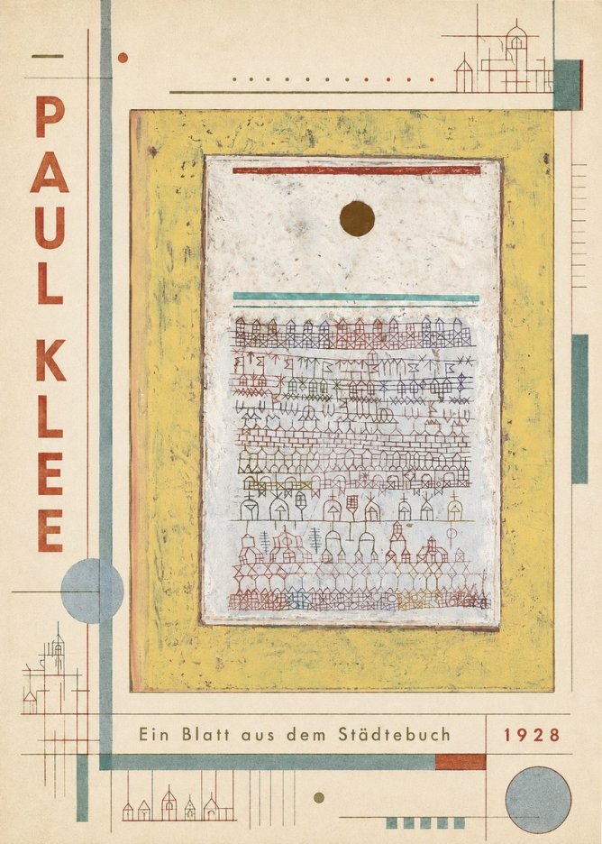 Paul Klee Ein Blatt Aus Dem Städtebuch No4 - Plakát