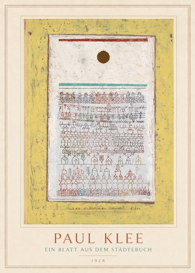 Paul Klee Ein Blatt Aus Dem Städtebuch No5 - Plakát