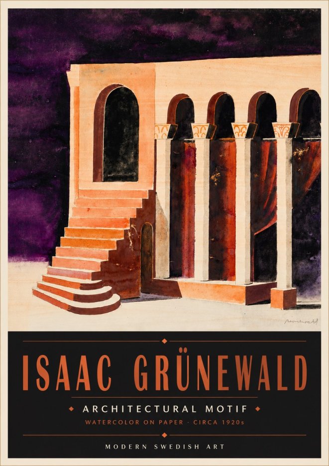 Isaac Grünewald Architectural Motif I No5 - Plakát