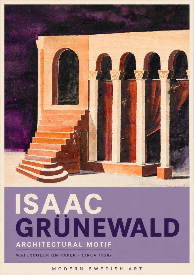 Isaac Grünewald Architectural Motif I No6 - Plakát