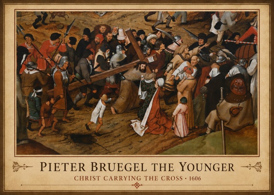 Pieter Bruegel Christ Carrying the Cross II No1 - Plakát