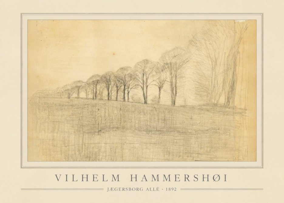Vilhelm Hammershøi Jægersborg Allé No3 - Plakát
