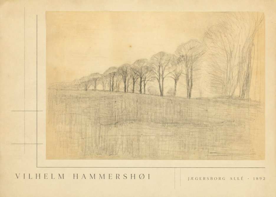 Vilhelm Hammershøi Jægersborg Allé No4 - Plakát