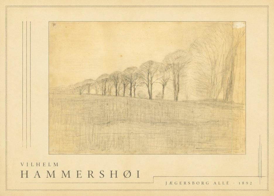Vilhelm Hammershøi Jægersborg Allé No6 - Plakát