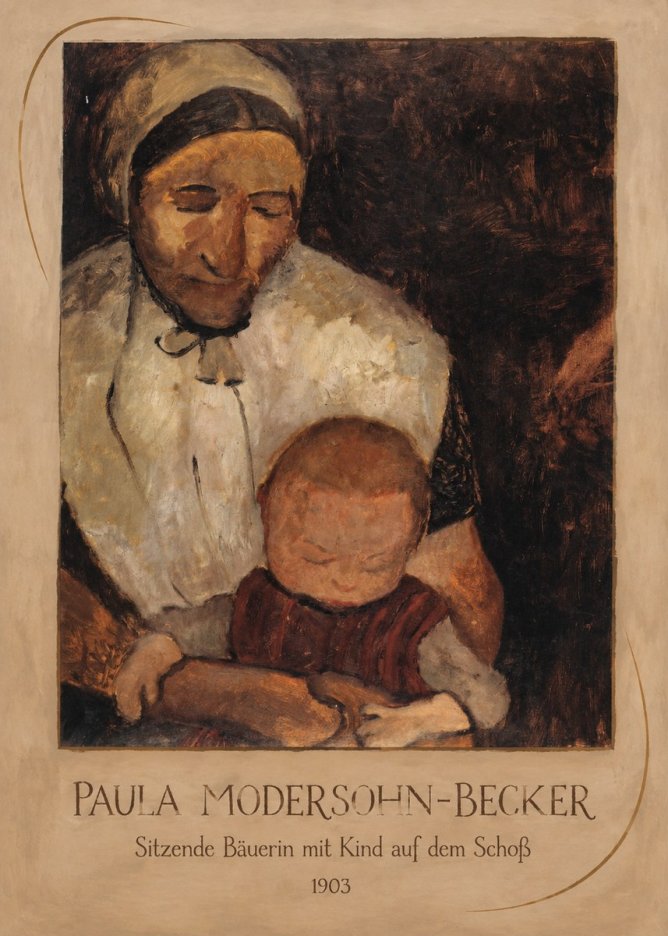 Paula Modersohn-Becker Sitzende Bäuerin Mit Kind Auf Dem Schoß No4 - Plakát