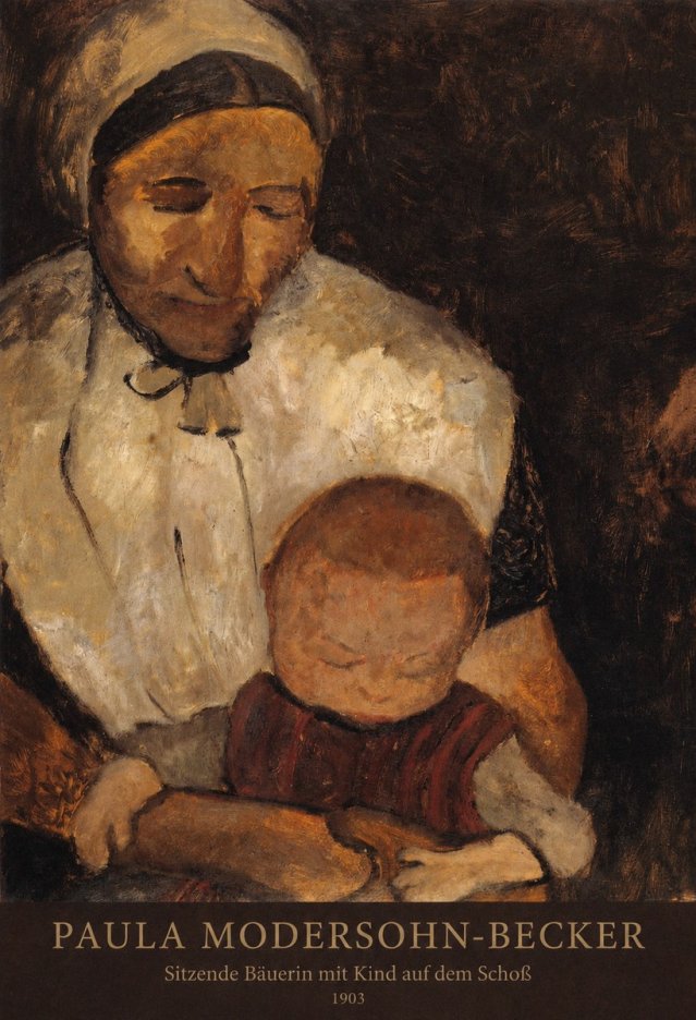 Paula Modersohn-Becker Sitzende Bäuerin Mit Kind Auf Dem Schoß No5 - Plakát