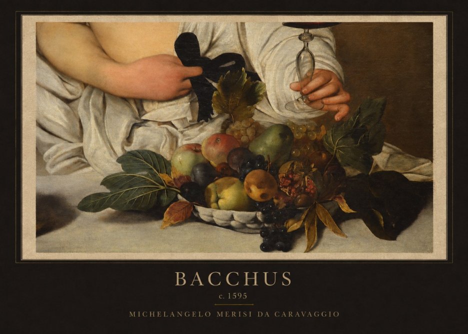 Michelangelo Merisi da Caravaggio Bacchus II No1 - Plakát