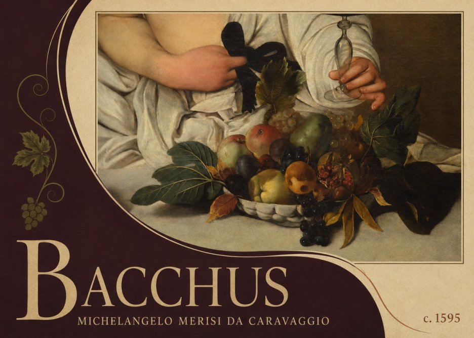 Michelangelo Merisi da Caravaggio Bacchus II No3 - Plakát