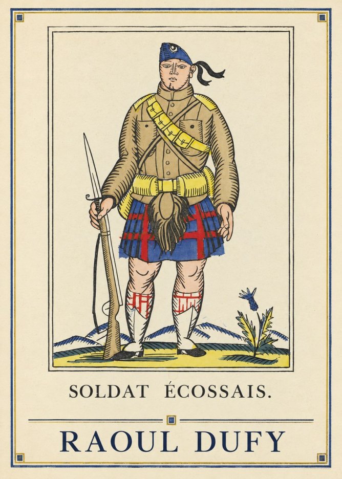 Raoul Dufy Soldat Écossais. No4 - Plakát