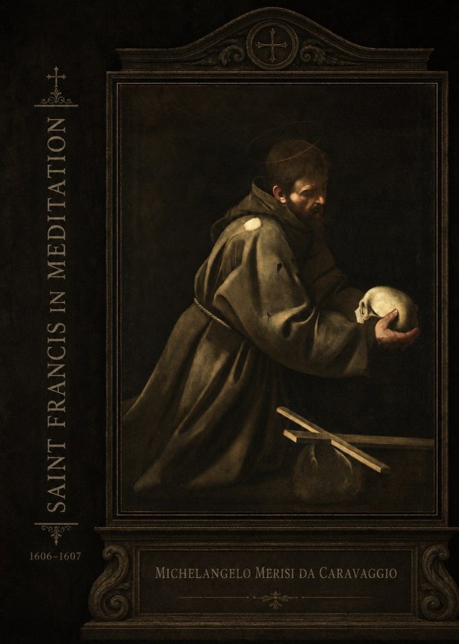 Michelangelo Merisi da Caravaggio Saint Francis in Meditation I No4 - Plakát