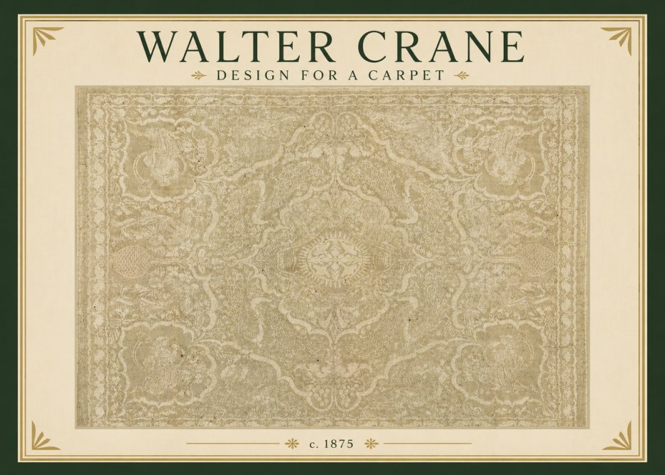 Walter Crane Design for a Carpet No3 - Plakát