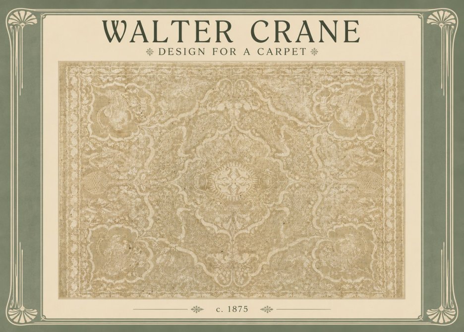 Walter Crane Design for a Carpet No4 - Plakát