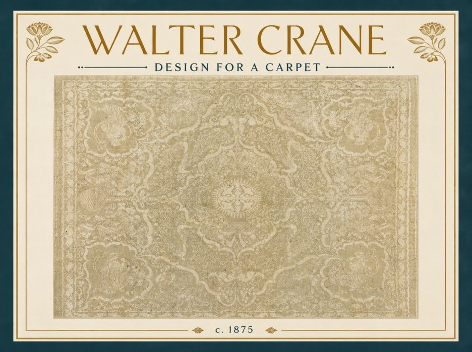 Walter Crane Design for a Carpet No5 - Plakát