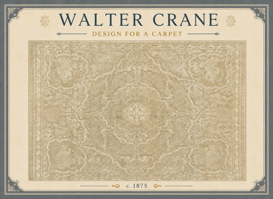 Walter Crane Design for a Carpet No6 - Plakát