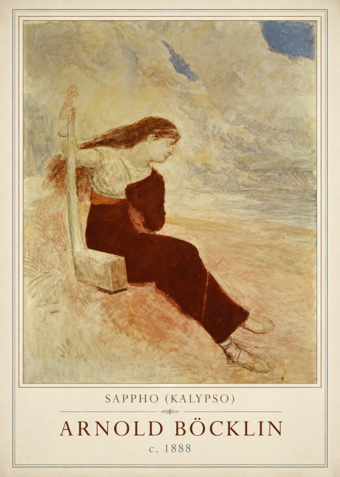 Arnold Böcklin Sappho (Kalypso) No1 - Plakát