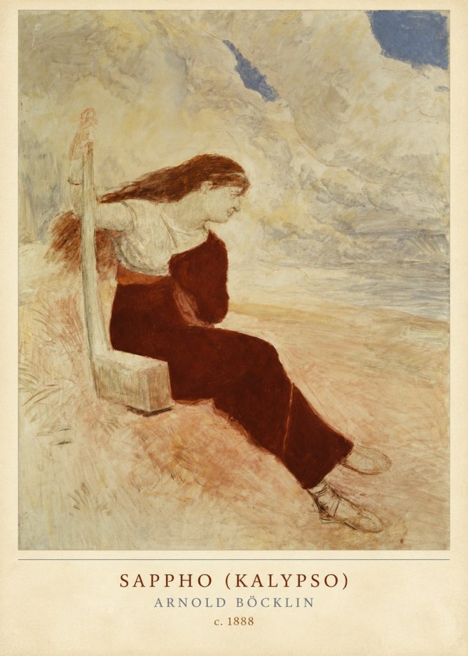 Arnold Böcklin Sappho (Kalypso) No2 - Plakát