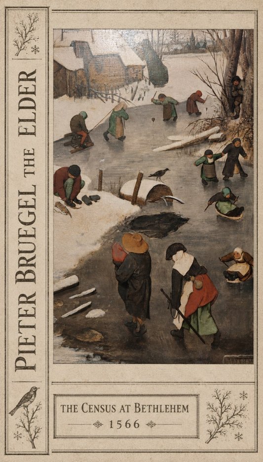Pieter Bruegel The Census at Bethlehem II No2 - Plakát