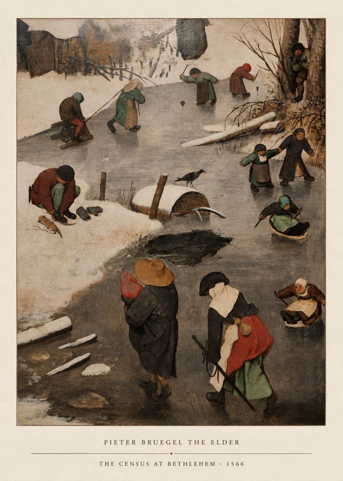 Pieter Bruegel The Census at Bethlehem II No4 - Plakát
