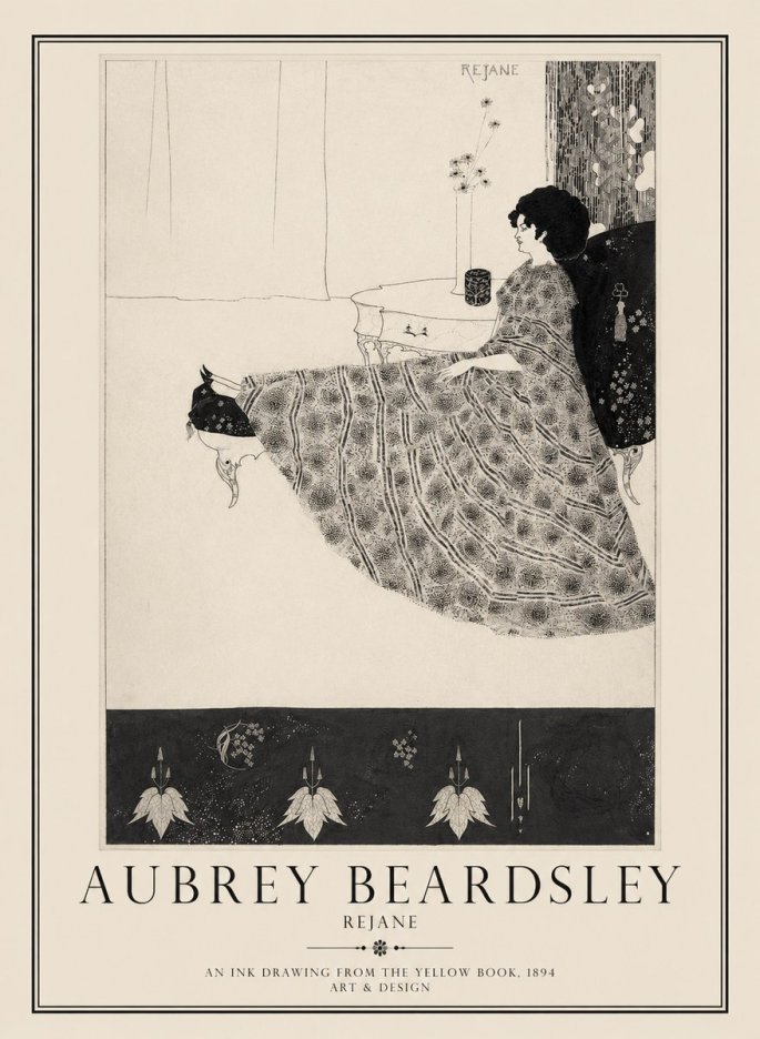 Aubrey Beardsley Rejane II No1 - Plakát