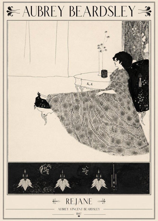 Aubrey Beardsley Rejane II No2 - Plakát
