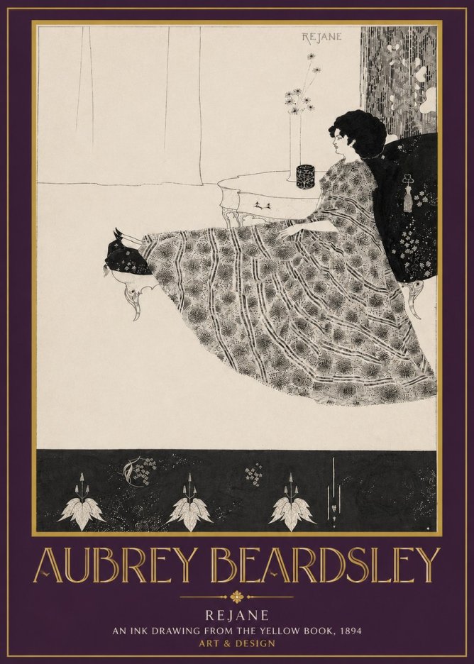 Aubrey Beardsley Rejane II No3 - Plakát
