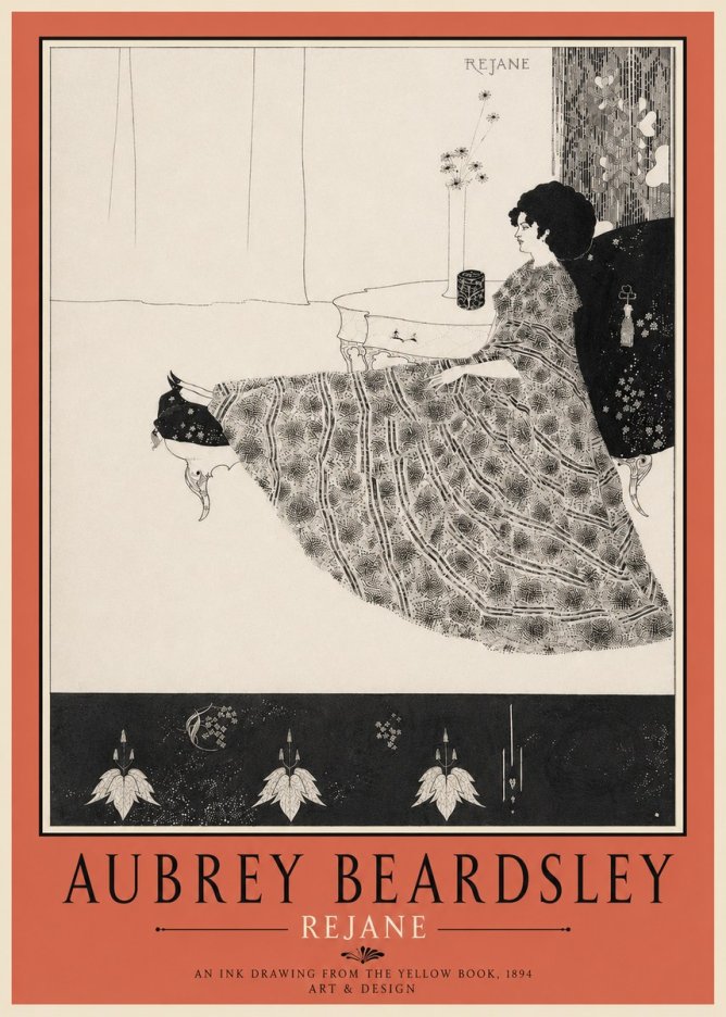 Aubrey Beardsley Rejane II No4 - Plakát