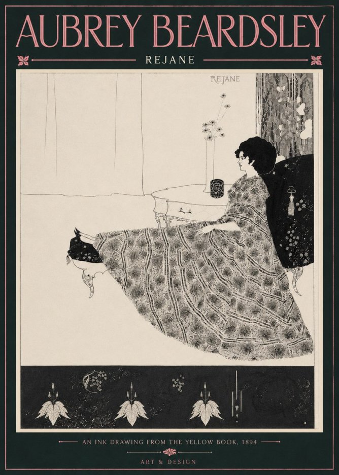 Aubrey Beardsley Rejane II No5 - Plakát
