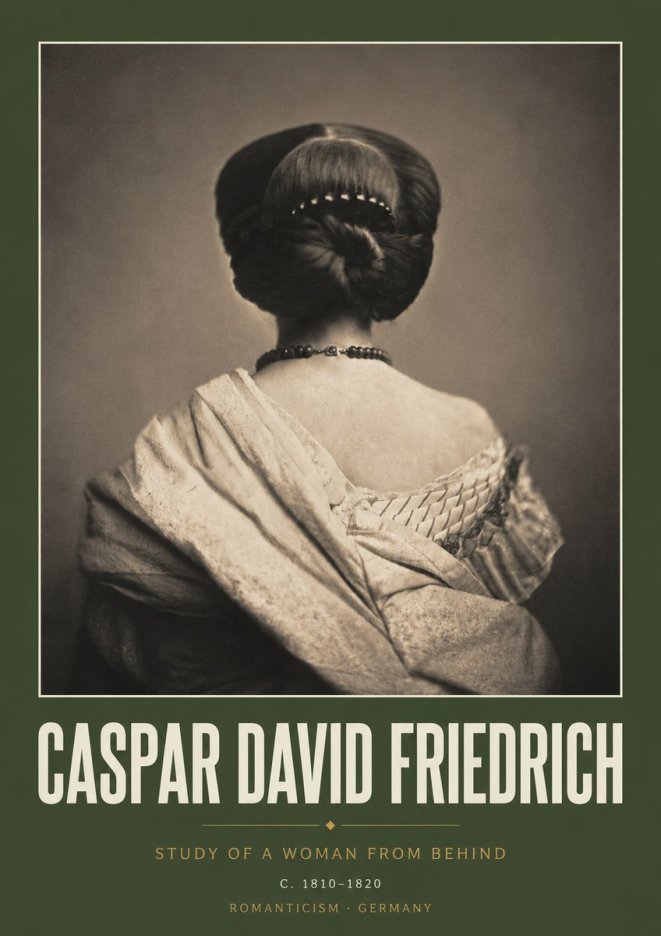 Caspar David Friedrich Study of a Woman from Behind No3 - Plakát