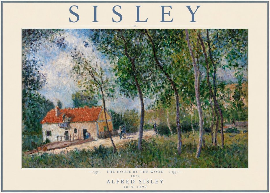 Sisley The House by the Wood No4 - Plakát