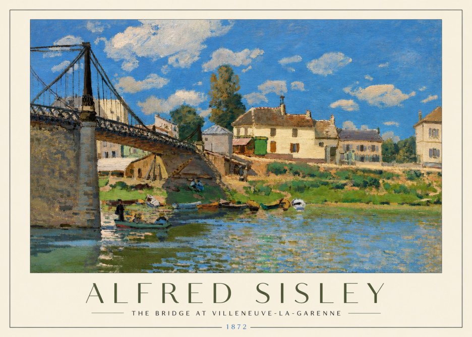 Sisley The Bridge at Villeneuve-la-garenne I No3 - Plakát