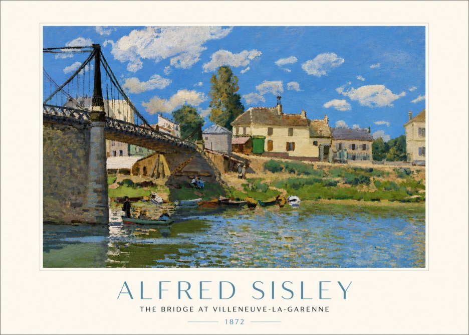 Sisley The Bridge at Villeneuve-la-garenne I No4 - Plakát