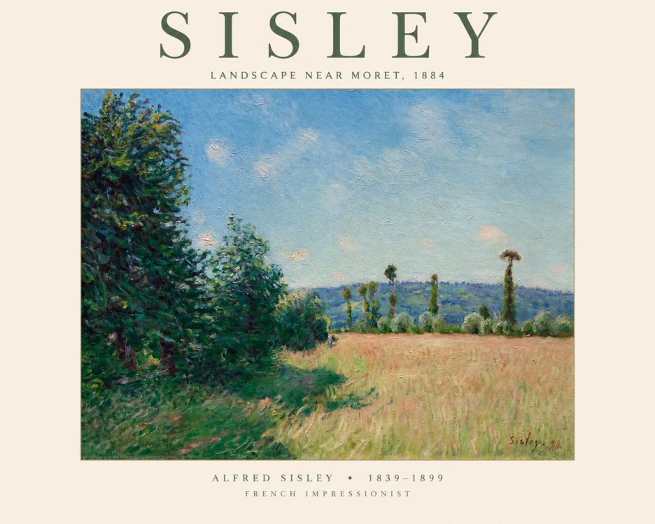 Sisley Landscape Near Moret, 1884 No1 - Plakát