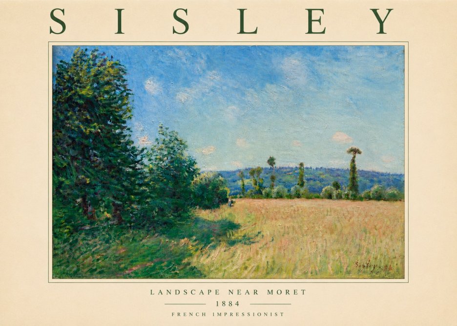 Sisley Landscape Near Moret, 1884 No5 - Plakát