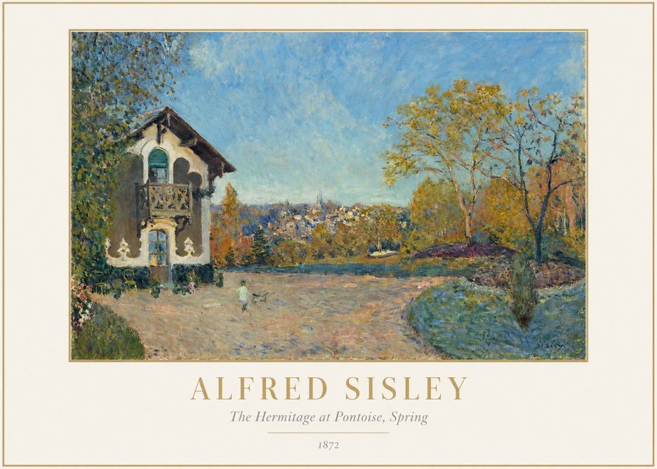 Sisley The Hermitage at Pontoise, Spring No1 - Plakát