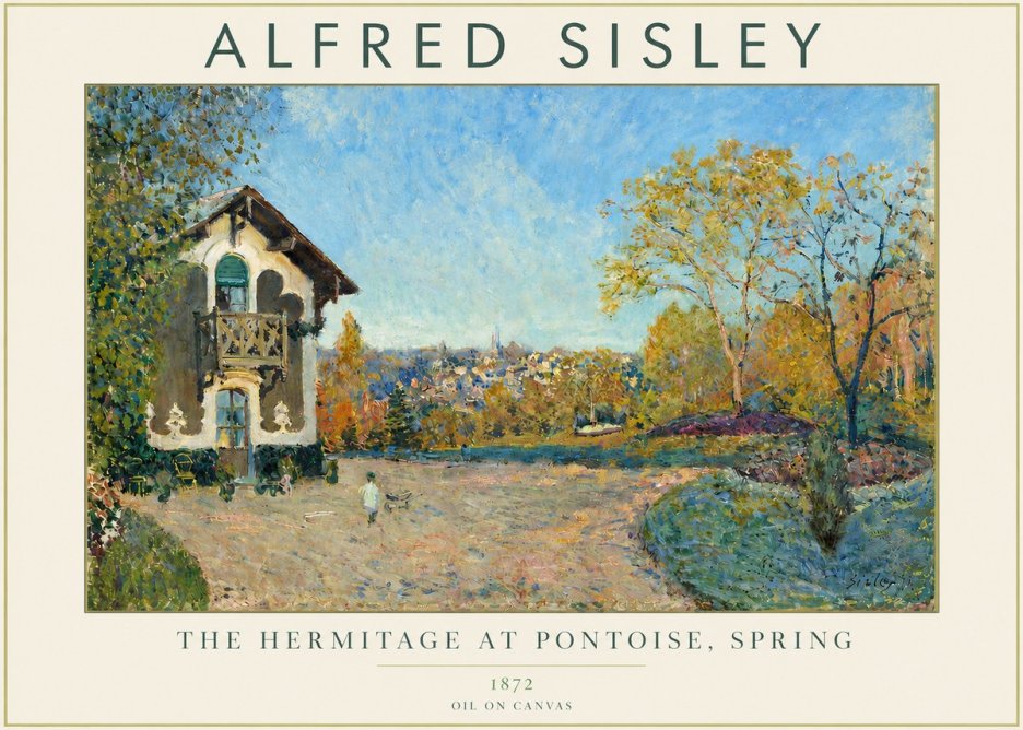 Sisley The Hermitage at Pontoise, Spring No3 - Plakát