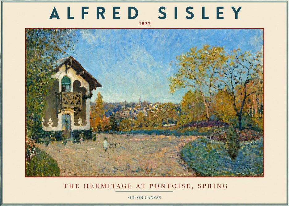 Sisley The Hermitage at Pontoise, Spring No4 - Plakát
