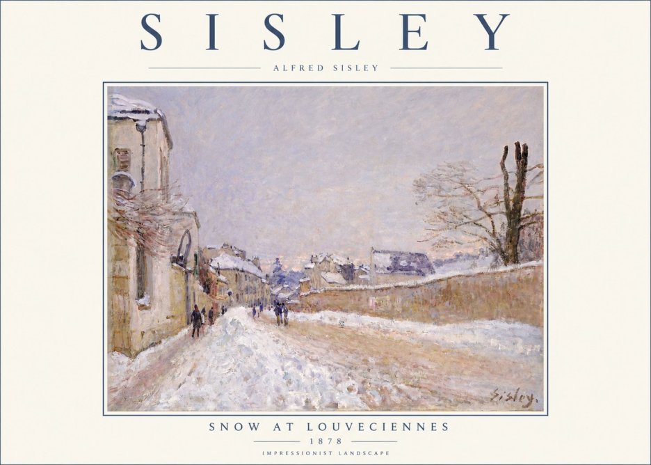 Sisley Snow at Louveciennes No2 - Plakát