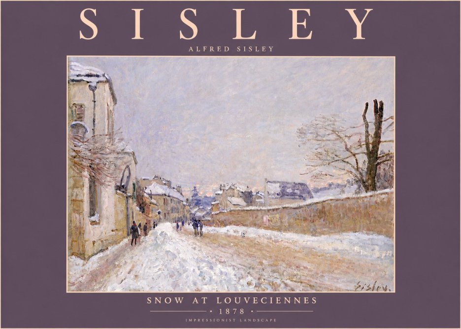 Sisley Snow at Louveciennes No5 - Plakát