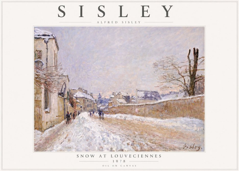 Sisley Snow at Louveciennes No6 - Plakát