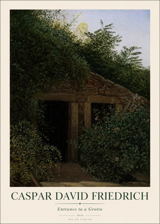 Caspar David Friedrich Entrance to a Grotto No1 - Plakát