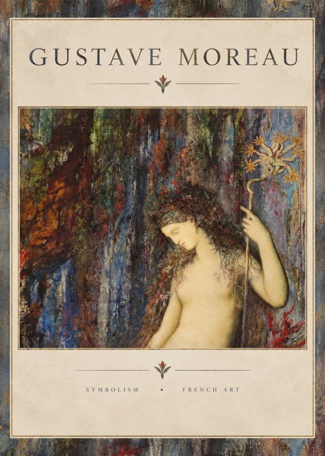 Gustave Moreau The Flower with the Human Head No3 - Plakát