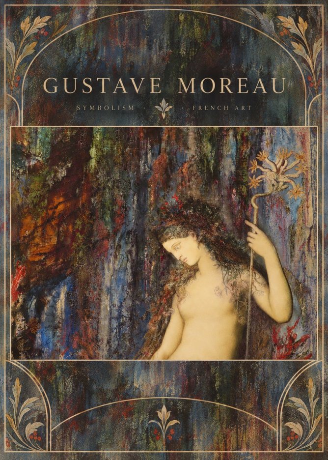 Gustave Moreau The Flower with the Human Head No6 - Plakát